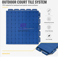 Revêtement de sol pour terrasse TIANSU Snap Fit, texture antidérapante, dalles TPV, respectueux de l'environnement pour les zones sportives résidentielles