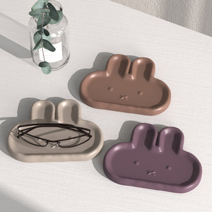 Moule en silicone LEQU Happy And Fun Rabbit Tray, moule 3D réutilisable pour la résine époxy, pour le rangement de bijoux, décoration de la maison - Product Image 3
