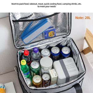 Bolsa Térmica Porta Alimentos de 28 L, Bolsa de Almuerzo Aislada <span class=keywords><strong>para</strong></span> el Trabajo, Bolsa de <span class=keywords><strong>Picnic</strong></span>, Bolsa de Hielo <span class=keywords><strong>para</strong></span> Auto, Loncheras <span class=keywords><strong>para</strong></span> Mujer - Product Image 2