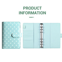 Carnet de notes en similicuir tendance avec pochette pour 100 enveloppes de budget, classeur à 6 anneaux A5, planificateur de budget avec poche