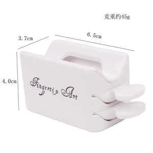 Boîte de rangement de poudre à <span class=keywords><strong>ongles</strong></span> blanche, en ABS blanc, réutilisable, boîte de stockage de poudre à <span class=keywords><strong>ongles</strong></span>, récipient de pigment de filtration Portable, 10 pièces - Product Image 2