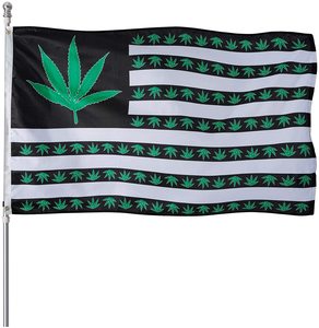 Drapeau Arc-en-ciel Feuille de Cannabis Gay Pride Cœur Soins Embrassades Arc-en-ciel Cannabis Drapeaux Américains Bannière 3x5 Pieds pour Mur <span class=keywords><strong>Extérieur</strong></span> - Product Image 1