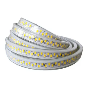 شريط إضاءة عالي الجودة قابل للقطع 180 مصباح LED تجاري عالي الجهد مقاوم للماء طراز SMD5730 بمعيار IP65