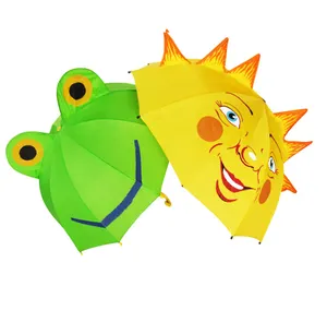 हल्के मिनी सीधे बच्चों का छाता खिलौना बच्चों का डांसिंग प्रॉप कार्टून 3डी कान पशु बच्चे का सूरज बारिश छाता