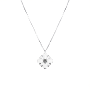 Collier pendentif tendance en acier inoxydable 316L plaqué or PVD, design floral durable et résistant - Product Image 2