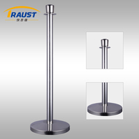 Traust Poteaux de guidage métalliques pour files d'attente, avec barrière en corde de velours or et rouge, pour la gestion des files et le contrôle des foules