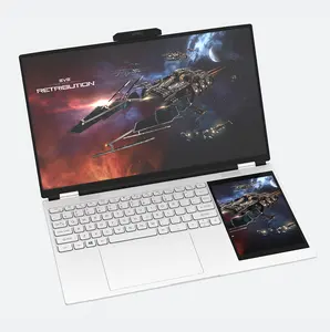 नई आगमन दोहरी स्क्रीन लैपटॉप इंटेल 11th पीढ़ी टच स्क्रीन गेमिंग लैपटॉप पीसी पोर्टेबल नोटबुक कंप्यूटर