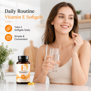 Complément Alimentaire Essentiel de Vitamine E en Gélules Molles pour Adultes, pour la Santé de la Peau et de l'Immunité - Product Image 3
