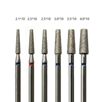 Frez russe grand baril conique diamant forets ongles diamant fraise polisseur à ongles pour perceuse à ongles