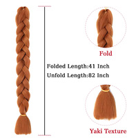 Extensions de Cheveux Tressés Jumbo Vert Usine, Colorées, Douces et Légères, 165g, Trame de Cheveux Synthétiques Yaki, Tresse à Trame Simple