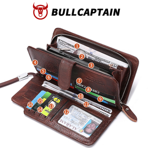 For Men's Short <b>Wallet</b> <b>RFID</b> <b>Blocking</b> Fashionable European American Style Retro Handbag Multi Card Zipper Buckle Letter - Product Image 3