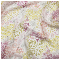 Tissu d'impression florale de concepteur de tissu d'impression numérique personnalisé de mode tissu en mousseline de soie jacquard métallique pour tissu