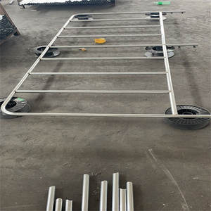 Barriera estraibile del passaggio pedonale del traffico e della strada del metallo con isolamento rinforzato che scherma la recinzione d'acciaio temporanea - Product Image 6