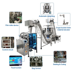 Machine d'emballage verticale automatique pour aliments pour chiens, repas pour chats, granulés d'engrais, étiquetage <span class=keywords><strong>de</strong></span> sachets en plastique, scellage <span class=keywords><strong>de</strong></span> sacs <span class=keywords><strong>de</strong></span> haricots, emballage <span class=keywords><strong>de</strong></span> riz - Product Image 2