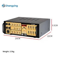 Amplificateur 2 canaux haute puissance, vente chaude transfrontalière, 12V/220V, lecteur de carte USB, tuner FM, décodage sans perte, fabriqué en Chine