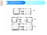 Contenedor Prefabricado de Acero Galvanizado Desmontable y Portátil B2 Moderno de 20 pies/40 pies, Cápsula Inteligente para Exteriores, Parques y Patios