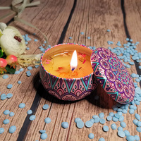 Lilin Aroma Kedelai Buatan Tangan Terlaris dengan Bunga Kering, Aroma Tahan Lama, Kemasan Mewah untuk Pernikahan dan Ulang Tahun