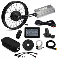 Kit de conversion VAE 48V 1000W pour pneus larges, roue libre arrière filetée, moteur moyeu LCD3, 20x4 26x4, 1000 Watts 1KW, pour VAE 20 et 26 pouces