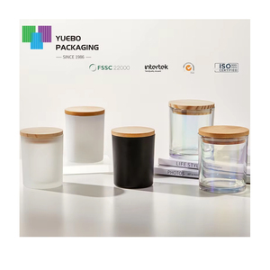 Bình đựng nến thủy tinh màu 300ml có nắp cho tinh dầu và nến thơm cho bao bì huyết thanh chăm sóc da - Product Image 1