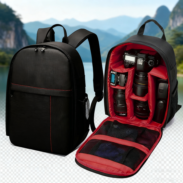 Waterproof Multi Functional Video Digital Travel Camera Bag Outdoor Shockproof DSLR Camera Backpack for Photographers