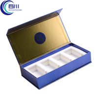 Caja de Regalo de Papel Plateado Vintage de Alta Calidad, Caja Rígida con Logotipo Impreso en Lámina Dorada y EVA para Joyería o Productos de Cuidado de la Piel