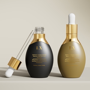 Flacone in Vetro da 30 ml con Erogatore a Pressione per Essenze e Emulsioni, Bottiglia Airless per Siero con Pompa, Confezione di Lusso - Product Image 5