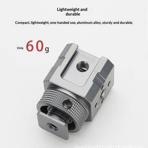 Support de conversion à trois têtes en alliage d'aluminium compatible pour griffe froide et griffe chaude, accessoires pour pan-tilt et éclairage d'appoint, vente en gros - Product Image 3
