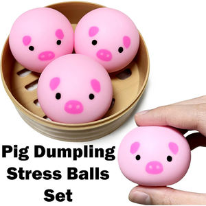 Mini Pelotas Antiestrés de Silicona con Forma de Cerdo para Niños - Product Image 2