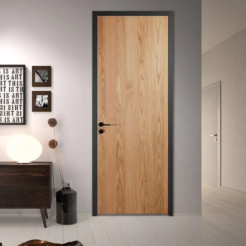 Otras puertas para oficina, puertas interiores para casas, chapa de madera maciza de roble blanco