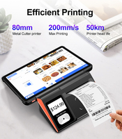 Noryox NB11T 4+64 Go, tablette Android 14 à double écran de 11 pouces pour point de vente, lecteur de cartes NFC, imprimante thermique 80 mm, processeur 8 cœurs