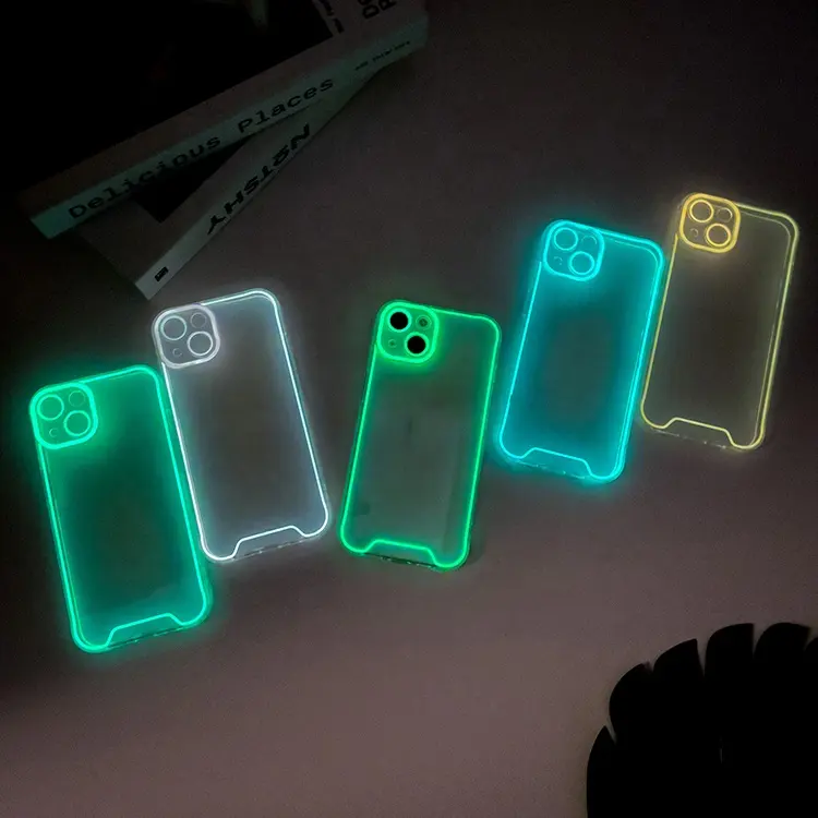 Night Light Luminous TPU Soft Mobile protection Cover Phone Case for IPhone 15 14 Plus 13 12 11 Pro Max XS XR X 14Pro 15Pro