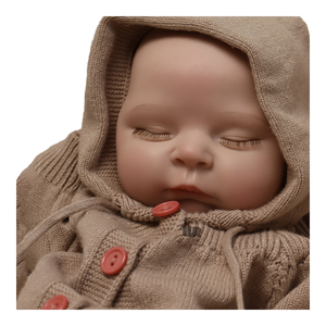 Muñeca Reborn de Vinilo de Silicona de 17 Pulgadas, Tamaño Real, <span class=keywords><strong>Piel</strong></span> Oscura, Ojos Abiertos Personalizados, Muñeca de Moda para Niñas - Product Image 4