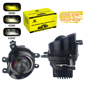 ไฟตัดหมอก GOODZOOM 3000K 4300K 6500K ขนาด 3.0 นิ้ว เลนส์แบบ Biled 3 สี 12V โปรเจคเตอร์ Bi-LED ไฟตัดหมอกแบบโปรเจคเตอร์สำหรับรถยนต์ - Product Image 1