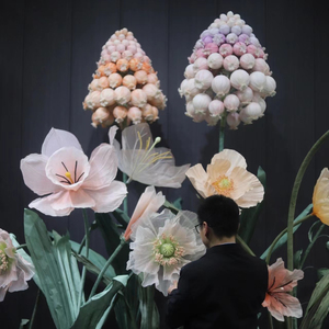 N-183 de seda gigante <span class=keywords><strong>grande</strong></span> para eventos de boda, conjunto de soporte de flor gigante de seda, peonía, Iris, Bellflower, venta al por mayor - Product Image 2