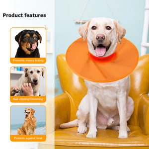 Collares para mascotas, venta al por mayor, ajustable, ligero, plegable, perro mascota, personalizado, Círculo de Color Elizabeth, Collar de cono antiarañazos para mascotas - Product Image 3
