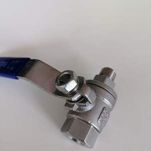 Vanne à boisseau sphérique en acier inoxydable 1/2 pouce filetée manuelle pour milieux acides et basiques faibles - Product Image 1