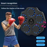 Machine de boxe intelligente murale pour entraînement de fitness à domicile, cible de frappe et de réaction pour enfants et adultes / LED