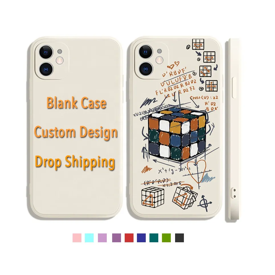 Fabric Inside Candy Square Design Liquid Silicone TPU Cover Custom Print Mobile Phone Case For iPhone 15 Pro Max Plus 14 13 12