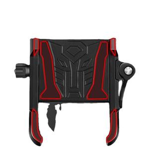 ที่วางโทรศัพท์สำหรับจักรยาน อลูมิเนียมอัลลอยด์ ฐานกระจกสีดำ สำหรับการขี่จักรยาน พร้อมระบบชาร์จและรองรับเสียง - Product Image 2