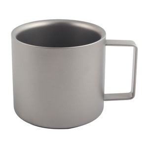 Tasse à café en titane à double paroi, finition mate minimaliste, tasse à expresso, écologique, antibactérienne, ultralégère, tasse à thé de camping - Product Image 6