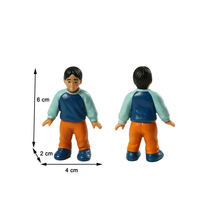 Juego de 8 Figuras de Familia Hispano-Latina, Figuras de Personas de Varias Generaciones, Juguete para Preescolar, Aula, Juego de Roles Multicultural