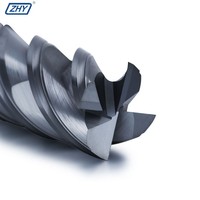 Zhy En Carbure Monobloc à 4 Cannelures Fraise Carrée Avec Variable Helix Pour Isoler Les Vibrations Pour La Coupe D'acier Inoxydable