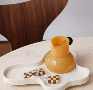 High Borosilicate Glass Tea Pot Color Drink Fair Cup Household Heat Resistant Glass Milk Pot Kettle