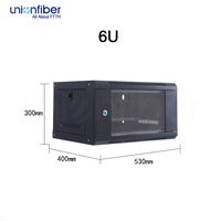 Armoire réseau 6U 19 pouces pour centre de données, rack de serveur en acier noir 2U 4U 6U 9U 12U, montage en rack standard pour centre de données