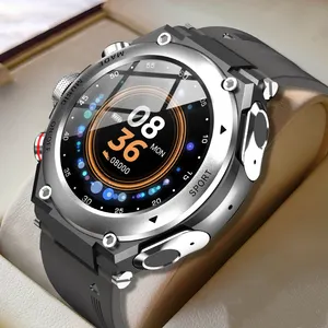 SENBONO T92 montre intelligente hommes 1.28 pouces écran rond écouteurs sans fil écouteurs batterie haute capacité avec smartwatch avec écouteurs