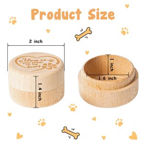JQ Dog Memorial Keepsake Box Wooden <strong>Pet</strong> Urns Memorial <strong>Gifts</strong> for <strong>Loss</strong> of Dog Cat Hair Ashes Container <strong>Pet</strong> <strong>Loss</strong> Sympathy <strong>Gifts</strong> - Product Image 2