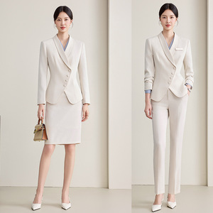 Women's Professional Suit Set Long Sleeve Polyester Workwear For Office Reception Desk Fall 2025 - Product Image 1