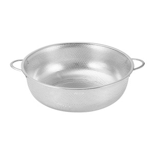Stainless Steel <b>Colander</b> Set With Double Handles Fine Mesh For Washing Vegetables Rice And Fruits Kitchen <b>Strainer</b> Bowl - Product Image 3