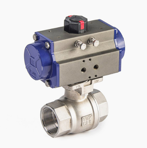 วาล์วบอลนิวเมติกสองชิ้นมาตรฐาน ASME/DIN/GOST ผลิตจากเหล็กกล้าไร้สนิมแบบฟอร์จ ทนทานต่อการกัดกร่อน พร้อมระบบควบคุมด้วยลม - Product Image 2