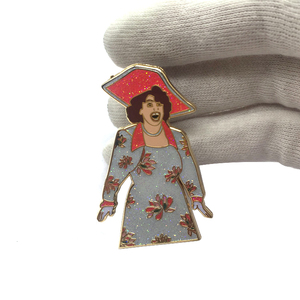 China Manufacturer shield shape triangle <strong>dove</strong> blue cross hard enamel lapel <strong>pin</strong> - Product Image 6